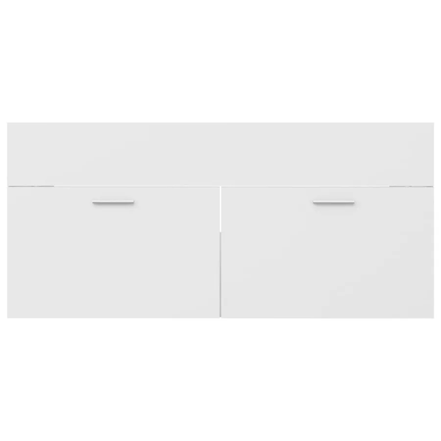 Ensemble de meubles de salle de bain Blanc Aggloméré - 12