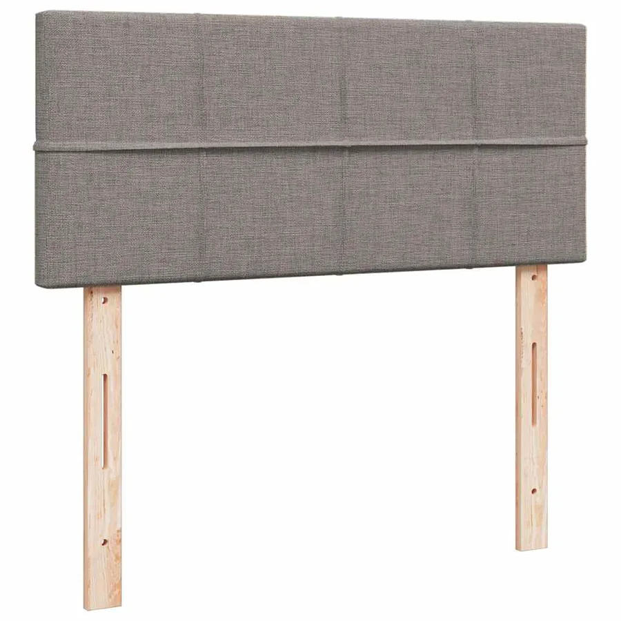 Sommier à lattes de lit avec matelas taupe 120x190 cm tissu - 12