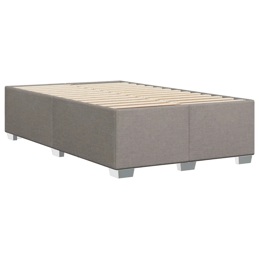 Sommier à lattes de lit avec matelas taupe 120x190 cm tissu - 8