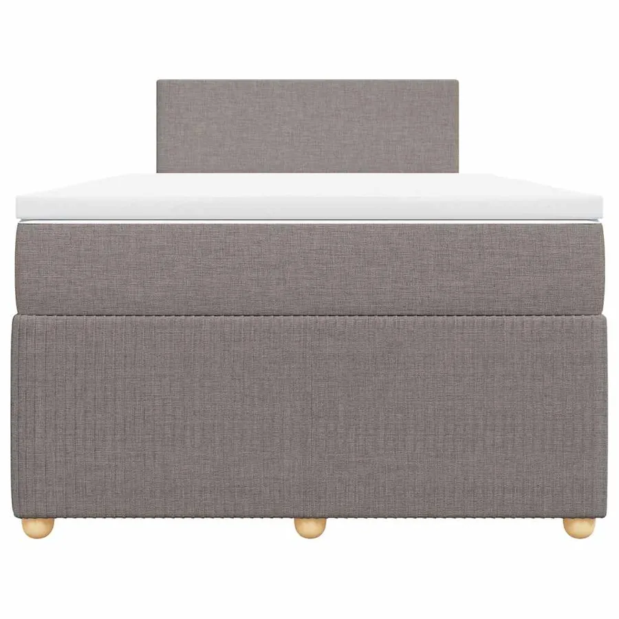 Sommier à lattes de lit avec matelas taupe 120x190 cm tissu - 6