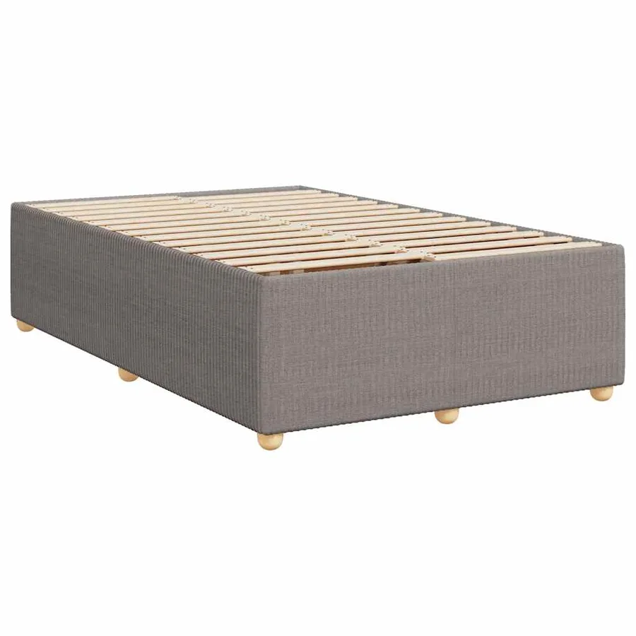Sommier à lattes de lit avec matelas taupe 120x190 cm tissu - 9