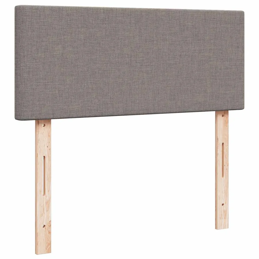 Sommier à lattes de lit avec matelas taupe 120x190 cm tissu - 7