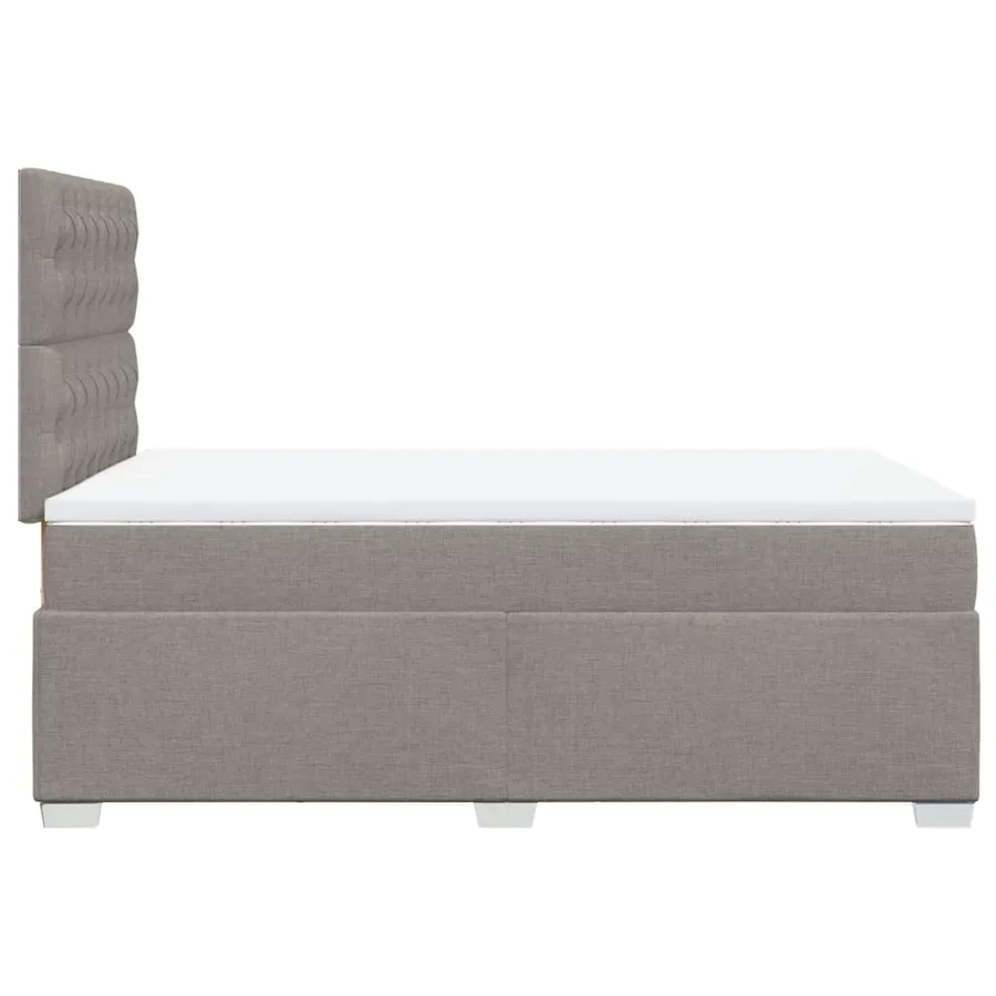 Sommier à lattes de lit avec matelas taupe 120x190 cm tissu - 9