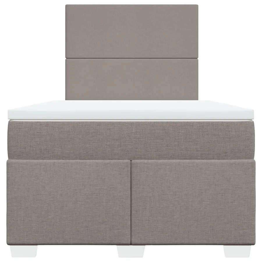 Sommier à lattes de lit avec matelas taupe 120x190 cm tissu - 6