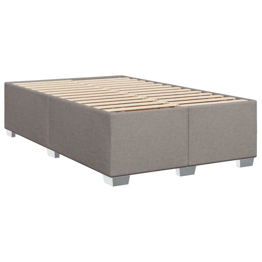 Sommier à lattes de lit avec matelas taupe 120x190 cm tissu - 8