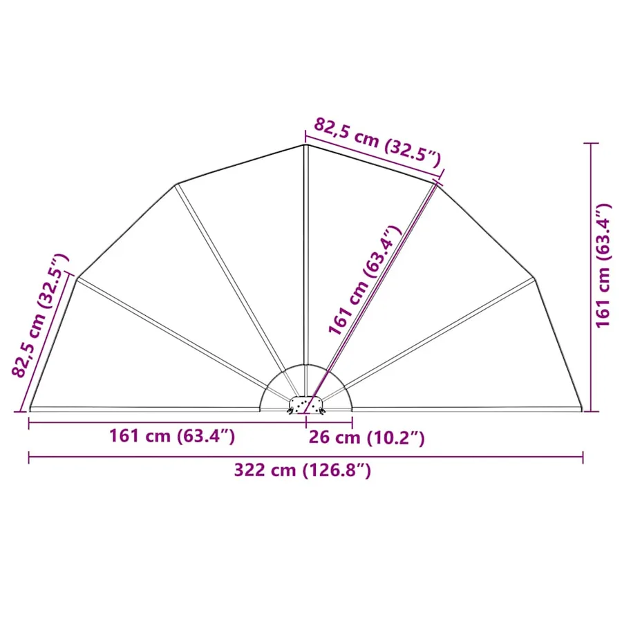 Auvent latéral pliable de terrasse Terre cuite 200 cm - 10
