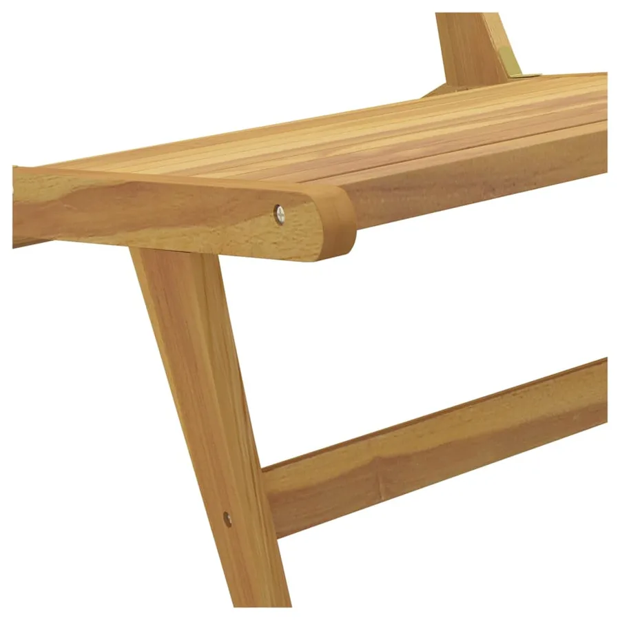 Chaise de jardin avec repose-pieds Bois de teck solide - 10