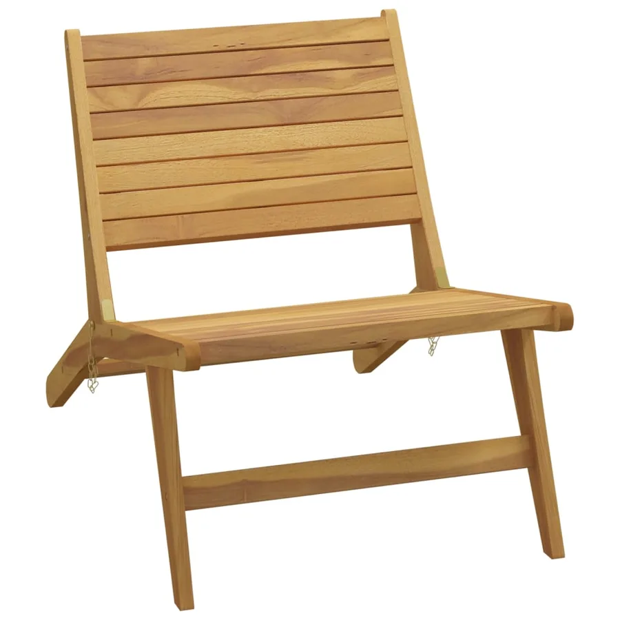Chaise de jardin avec repose-pieds Bois de teck solide - 6