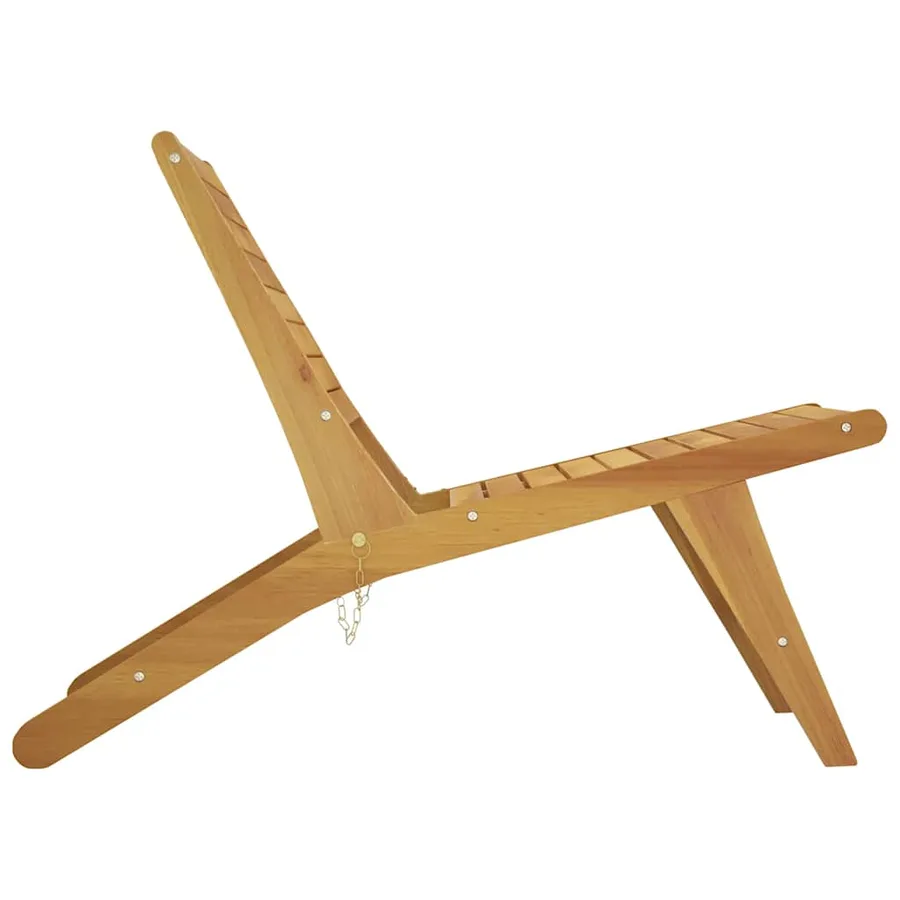 Chaise de jardin avec repose-pieds Bois de teck solide - 8