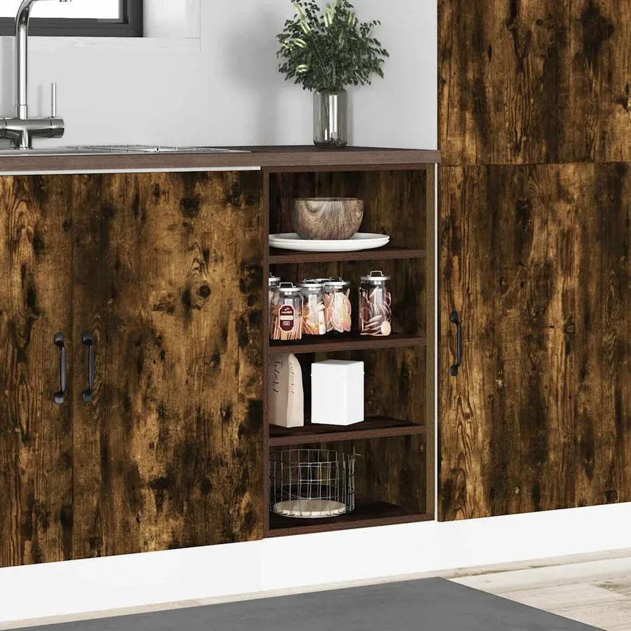 Meuble bas "Riga" Chêne fumé 40 x 44,5 x 81,5 cm Bois d'ingénierie - 3