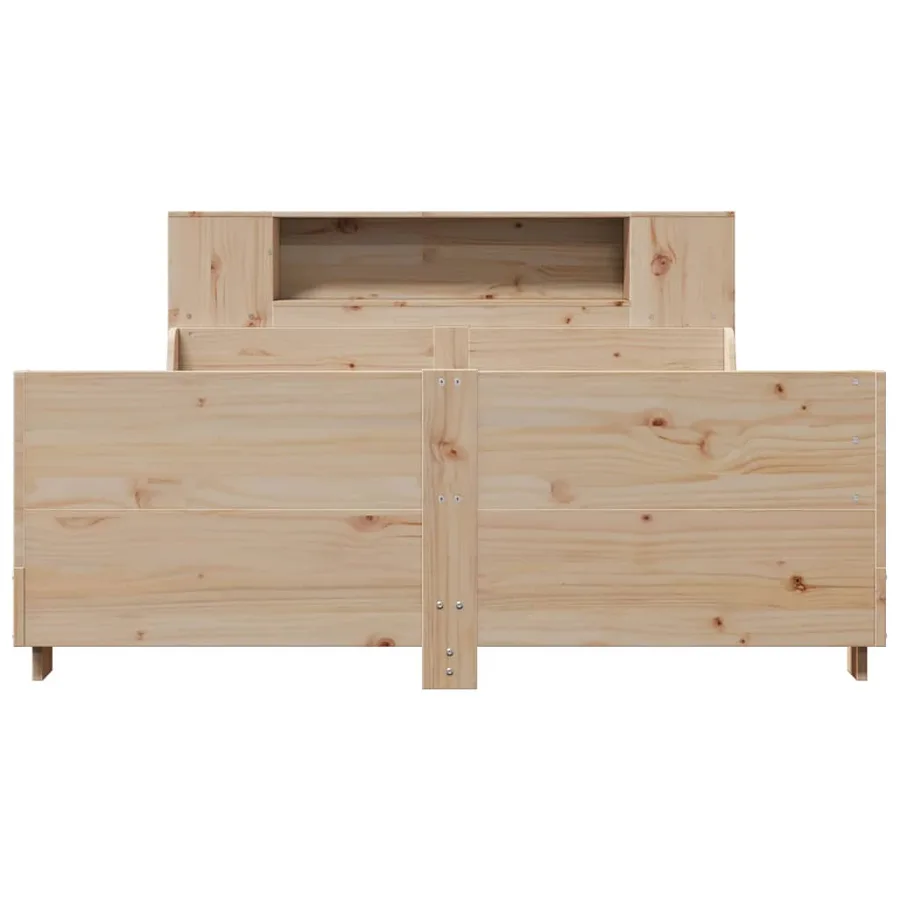 Cadre de lit sans matelas 135x190 cm bois de pin massif - 4