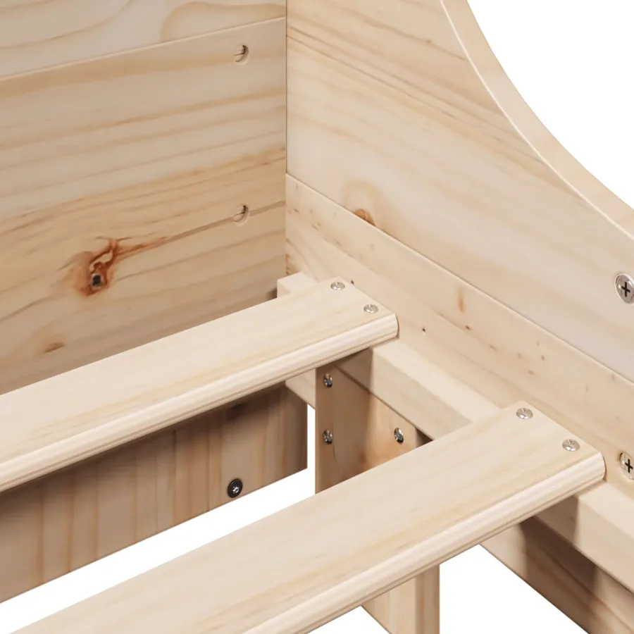 Cadre de lit sans matelas 135x190 cm bois de pin massif - 9
