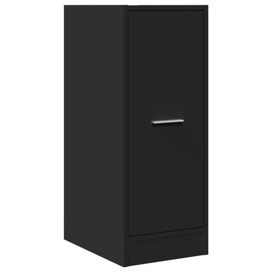 Armoire d'apothicaire noir 30x41x77,5 cm bois d'ingénierie - 4