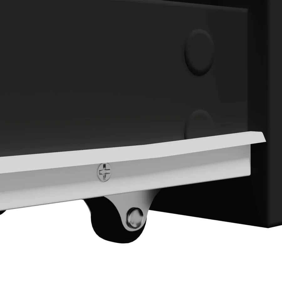 Armoire de salle de bain étroite avec roulettes noir - 10