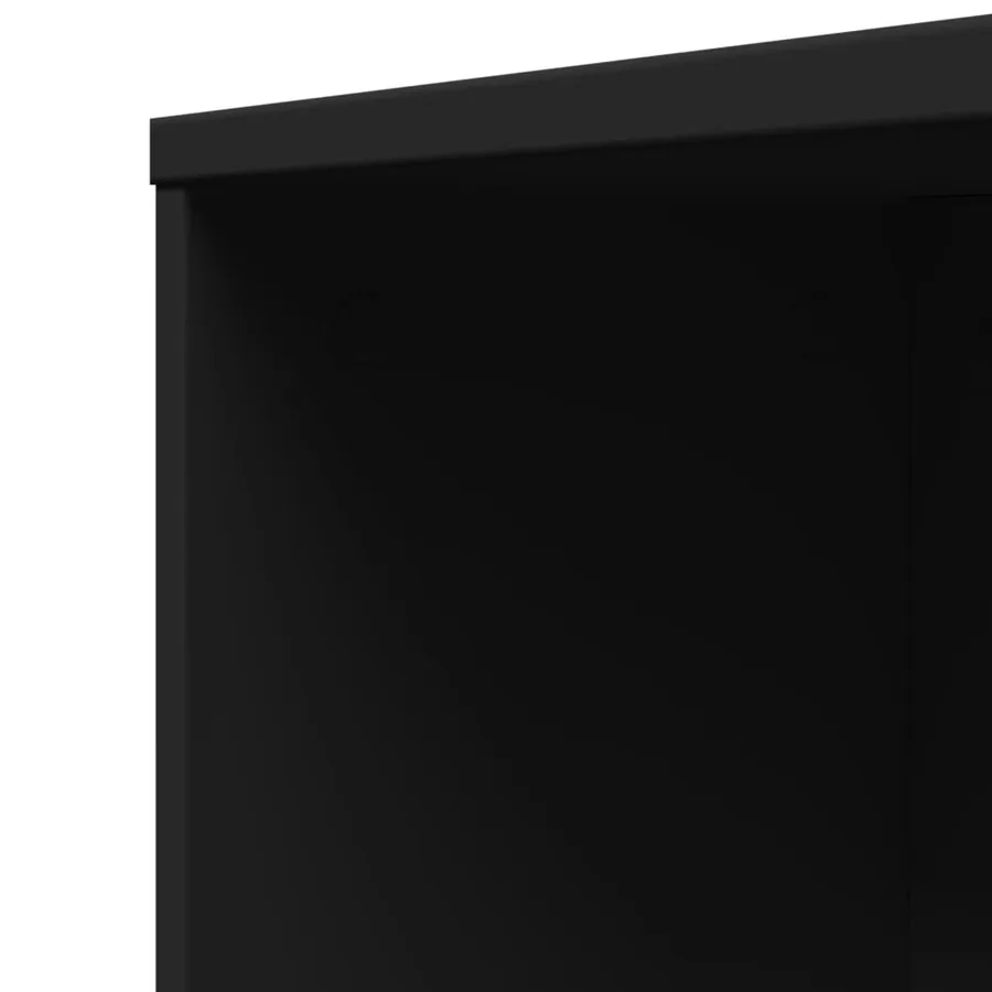 Armoire de salle de bain étroite avec roulettes noir - 9