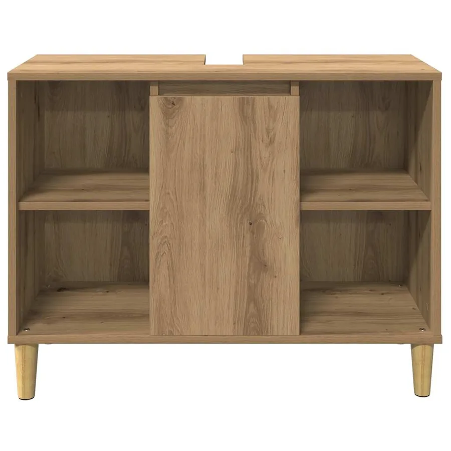 Armoire de salle de bain chêne artisanal bois d'ingénierie - 5