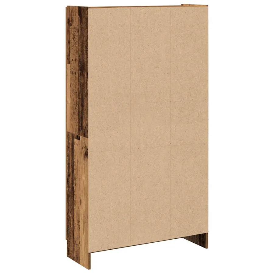 Buffet haut vieux bois 82,5x30,5x150 cm bois d'ingénierie - 5