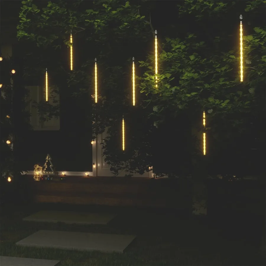 Guirlandes lumineuses 8 pcs 30 cm 192 LED blanc chaud