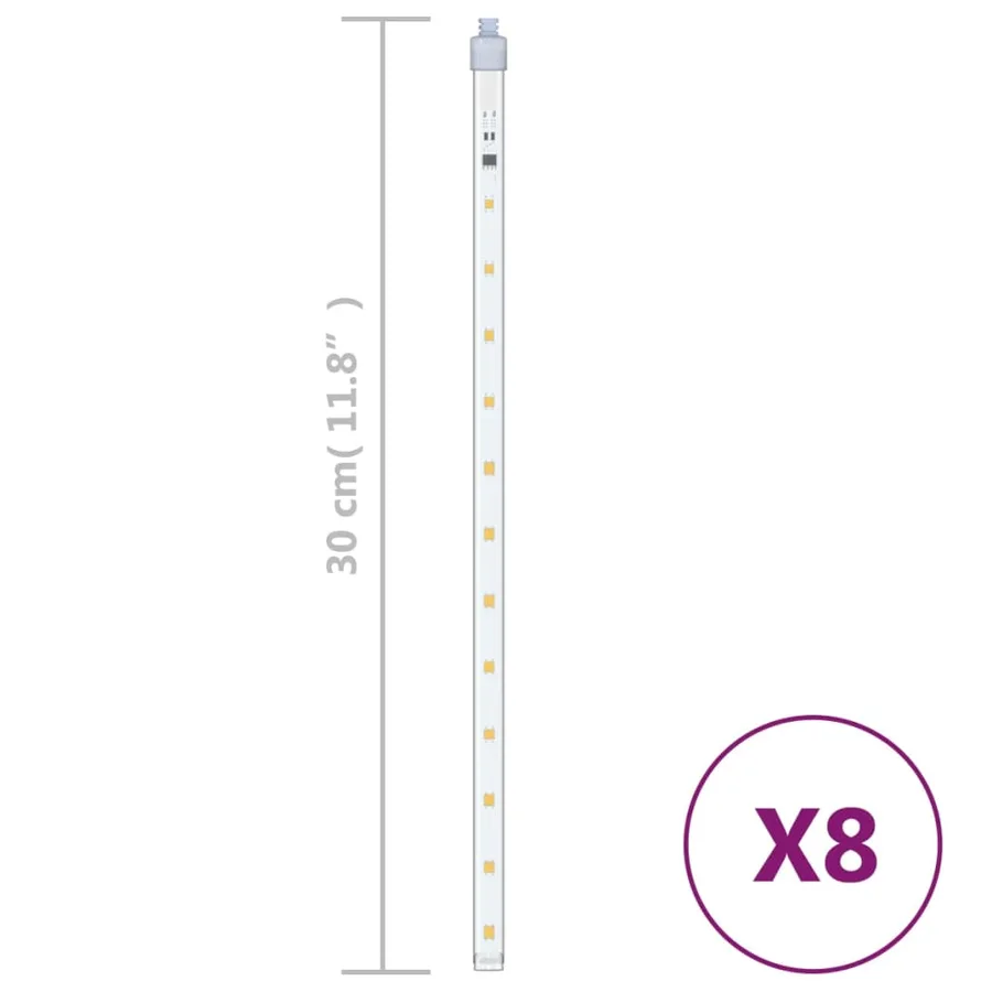 Guirlandes lumineuses 8 pcs 30 cm 192 LED blanc chaud - 5