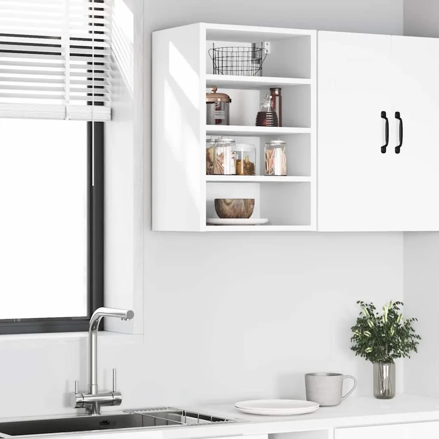 Armoire suspendue "Riga" Blanc 40 x 29,5 x 60 cm Bois d'ingénierie - 3