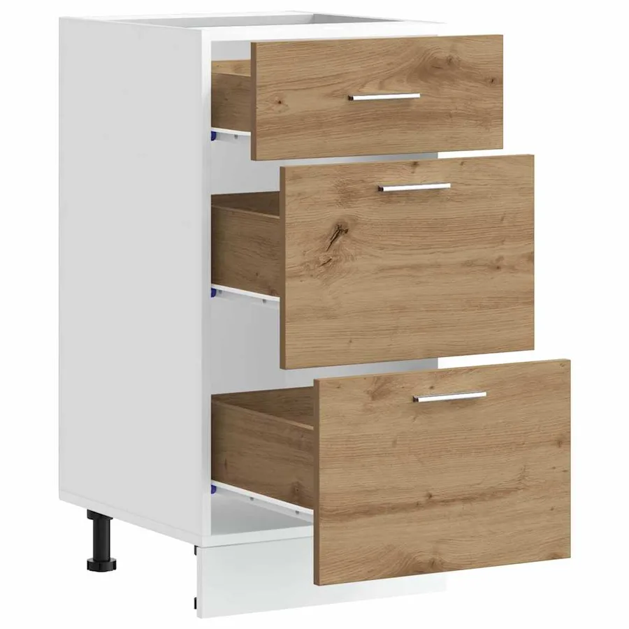 Meuble bas "Lyon" Chêne artisanal 40 x 46 x 81,5 cm Bois d'ingénierie - 5