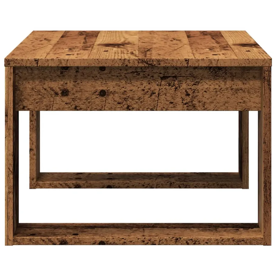 Table d'appoint vieux bois 50x50x35 cm bois d'ingénierie - 6