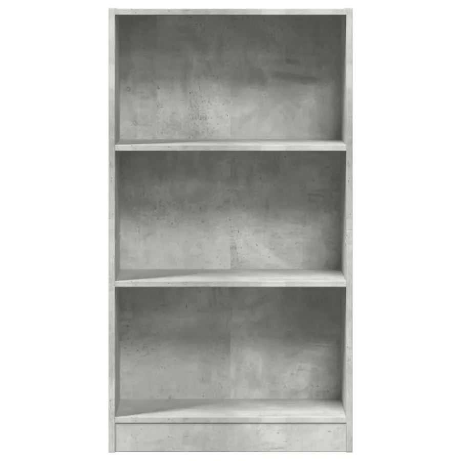 Bibliothèque gris béton 60x24x109 cm bois d'ingénierie - 4