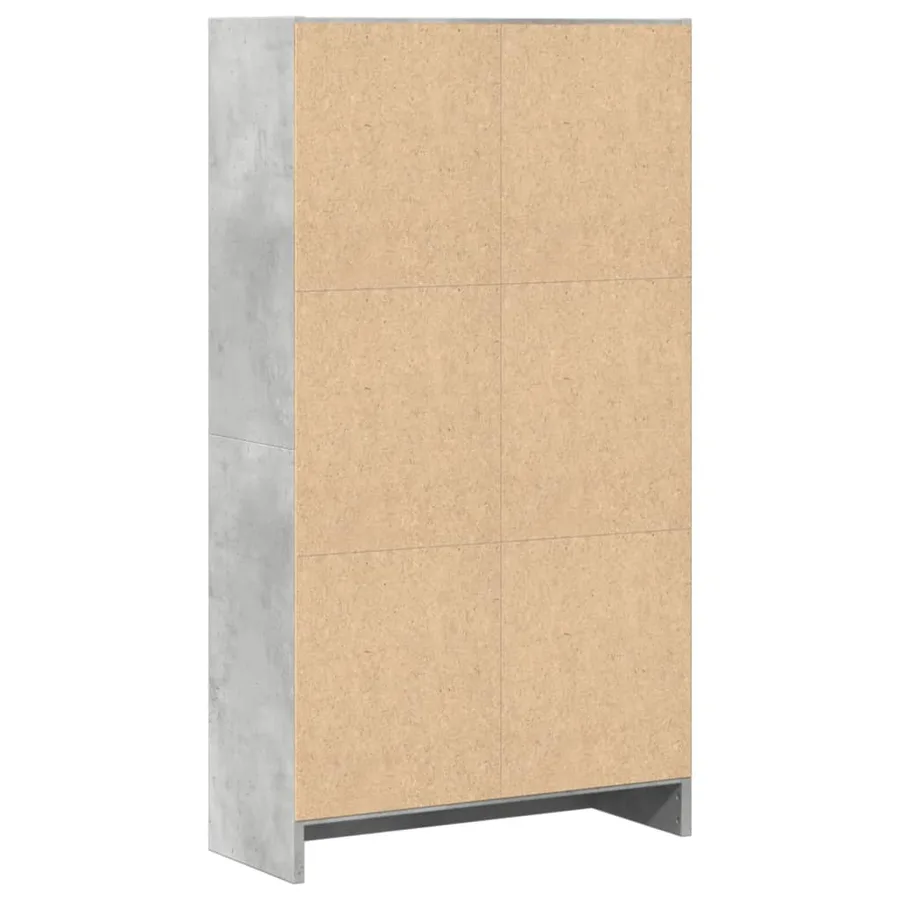 Bibliothèque gris béton 60x24x109 cm bois d'ingénierie - 5