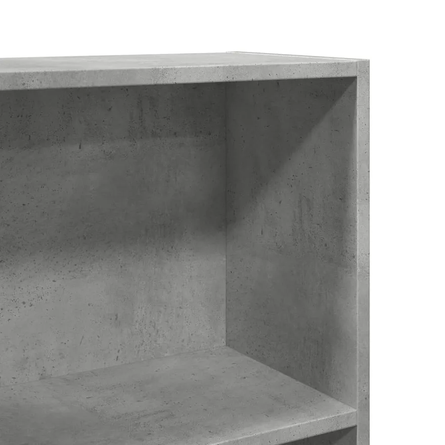 Bibliothèque gris béton 60x24x109 cm bois d'ingénierie - 7