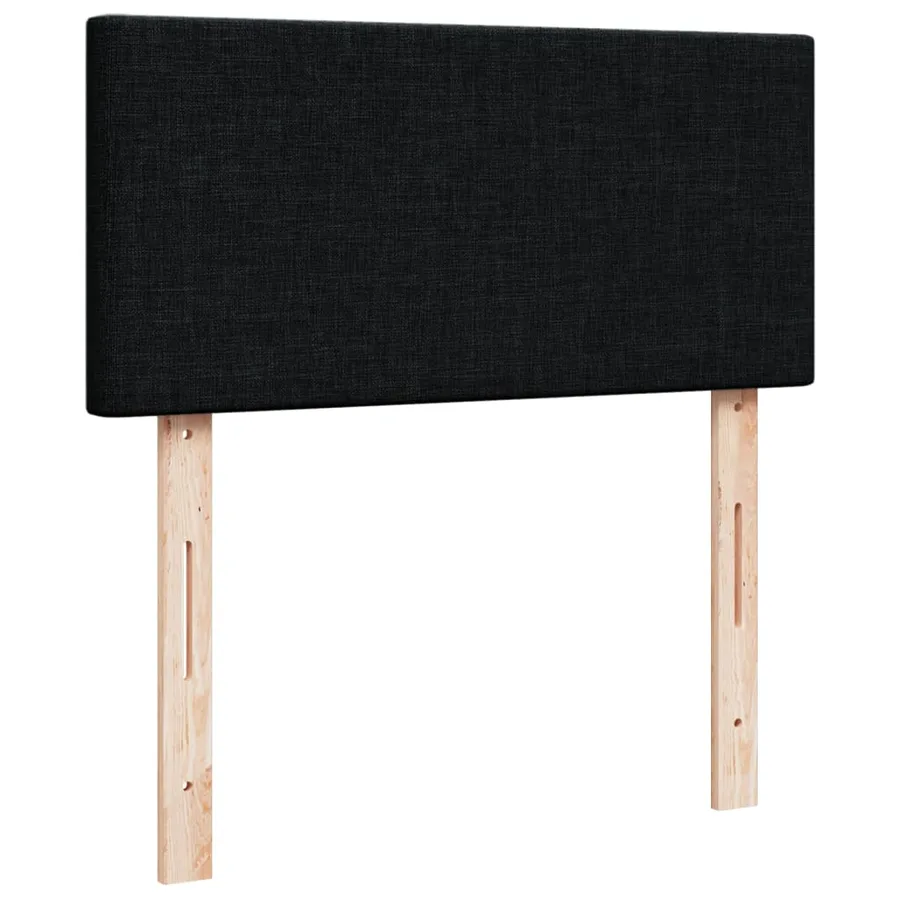 Sommier à lattes de lit et matelas Noir 80x200 cm Tissu - 7