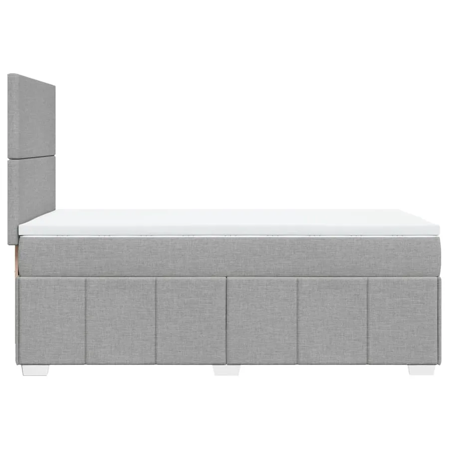 Sommier à lattes de lit avec matelas Gris clair 100x200cm Tissu - 5