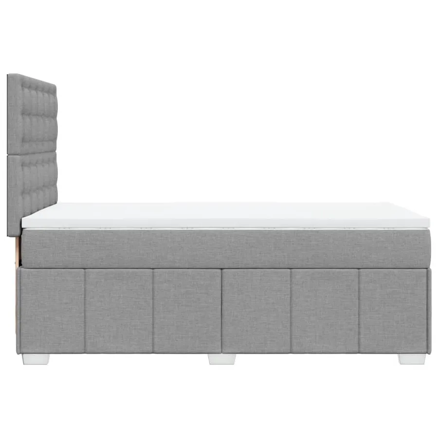Sommier à lattes de lit avec matelas Gris clair 100x200cm Tissu - 7