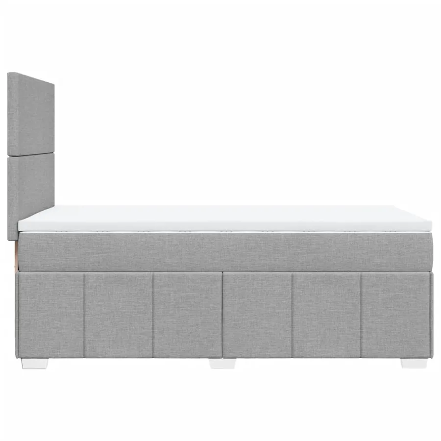 Sommier à lattes de lit avec matelas Gris clair 100x200cm Tissu - 7