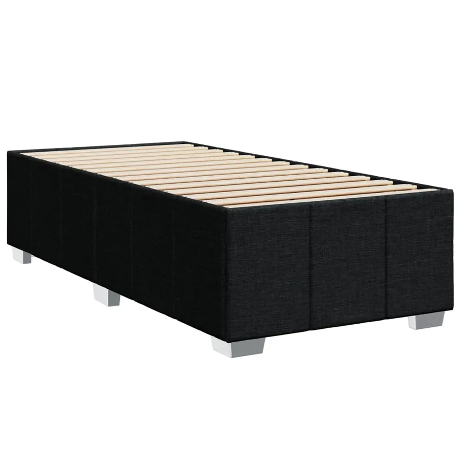 Sommier à lattes de lit avec matelas Noir 90x190 cm Tissu - 9