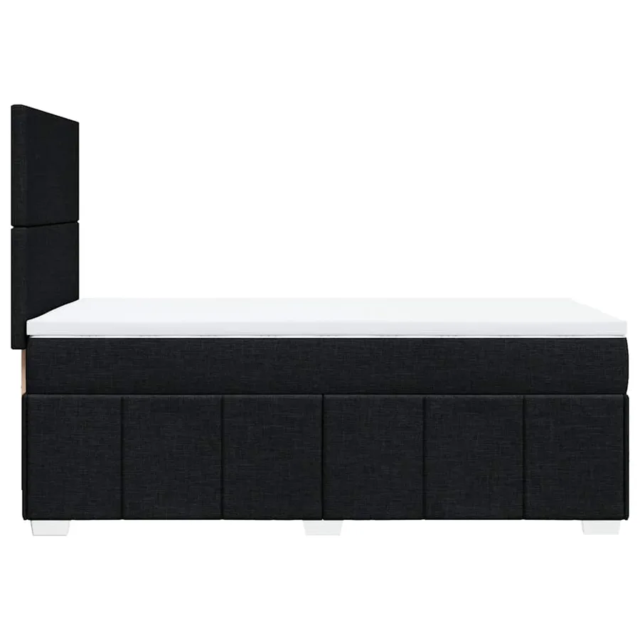 Sommier à lattes de lit avec matelas Noir 90x190 cm Tissu - 7