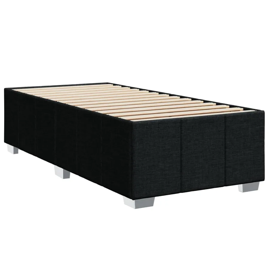 Sommier à lattes de lit avec matelas Noir 90x190 cm Tissu - 10