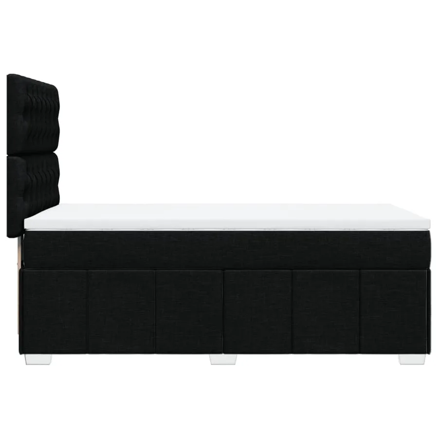 Sommier à lattes de lit avec matelas Noir 90x190 cm Tissu - 7