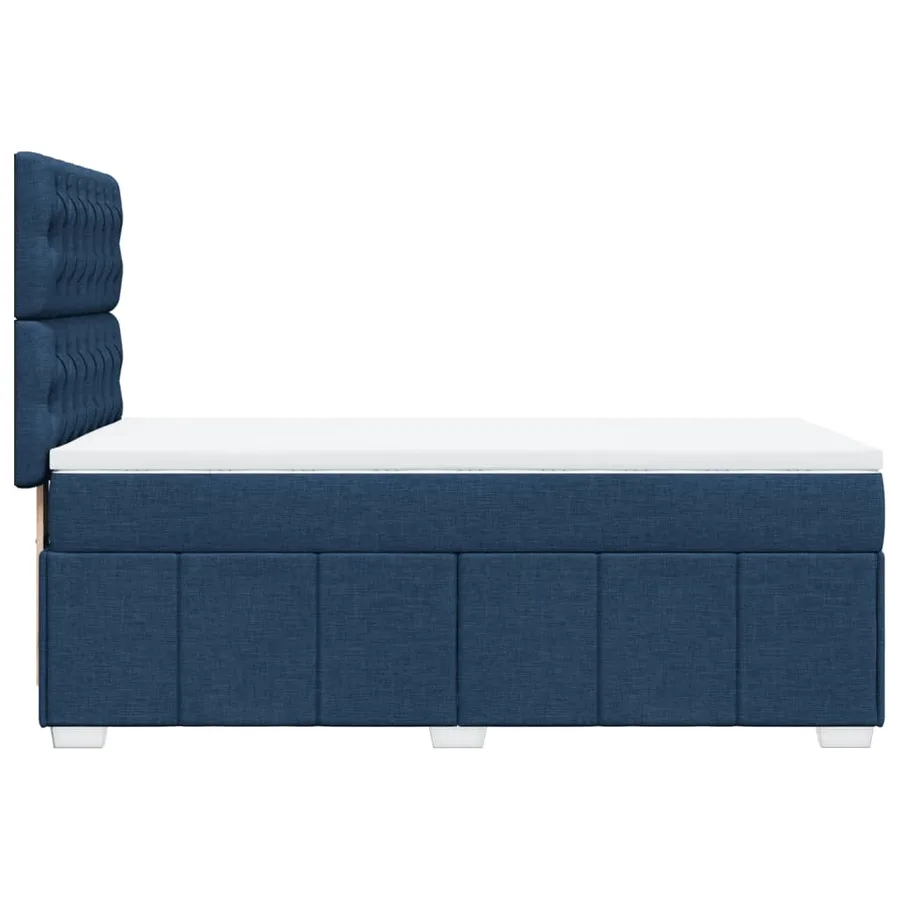 Sommier à lattes de lit avec matelas Bleu 90x200 cm Tissu - 5