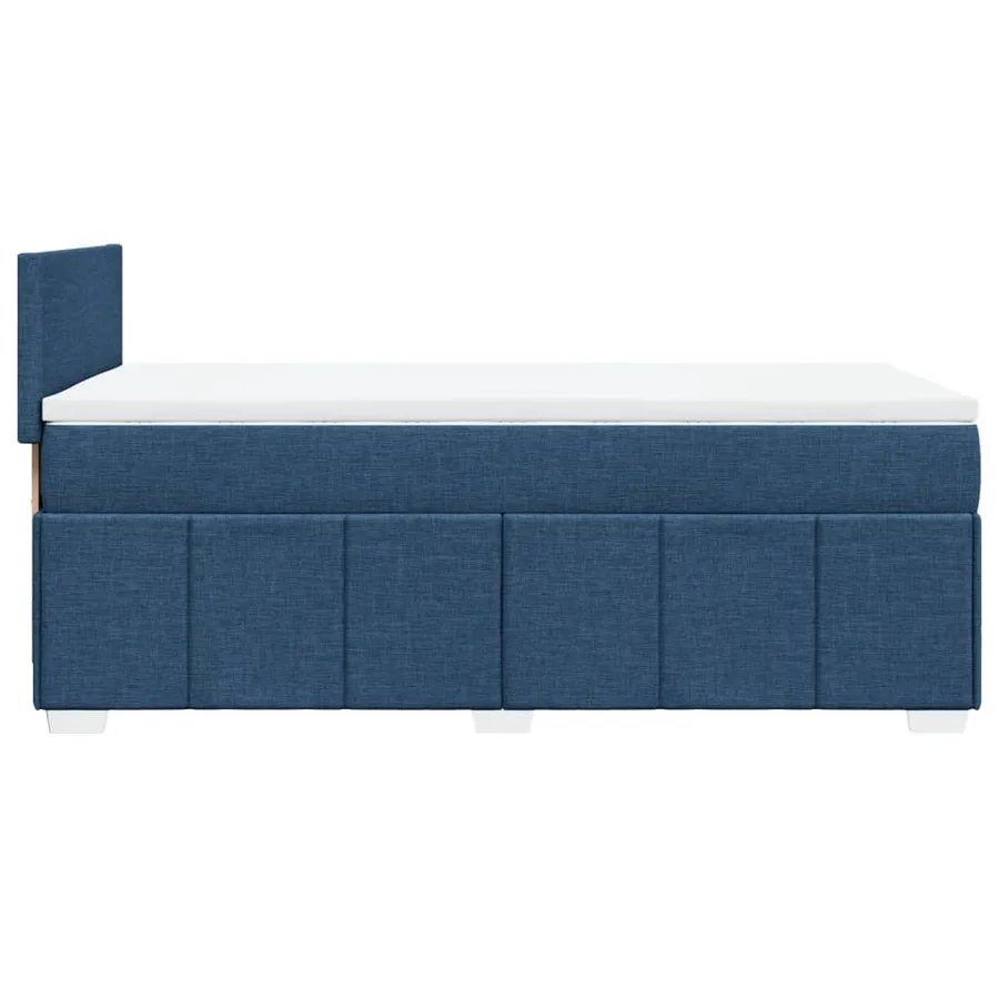 Sommier à lattes de lit avec matelas Bleu 90x200 cm Tissu - 7