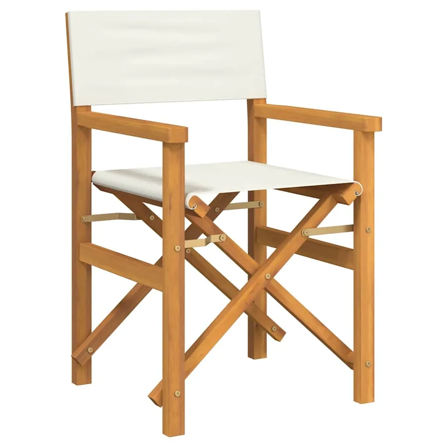 Chaises de metteur en scène pliantes lot de 2 Bois teck massif - 3