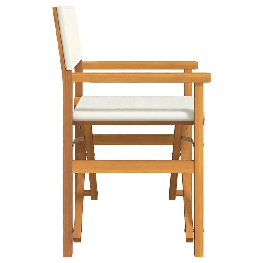 Chaises de metteur en scène pliantes lot de 2 Bois teck massif - 5