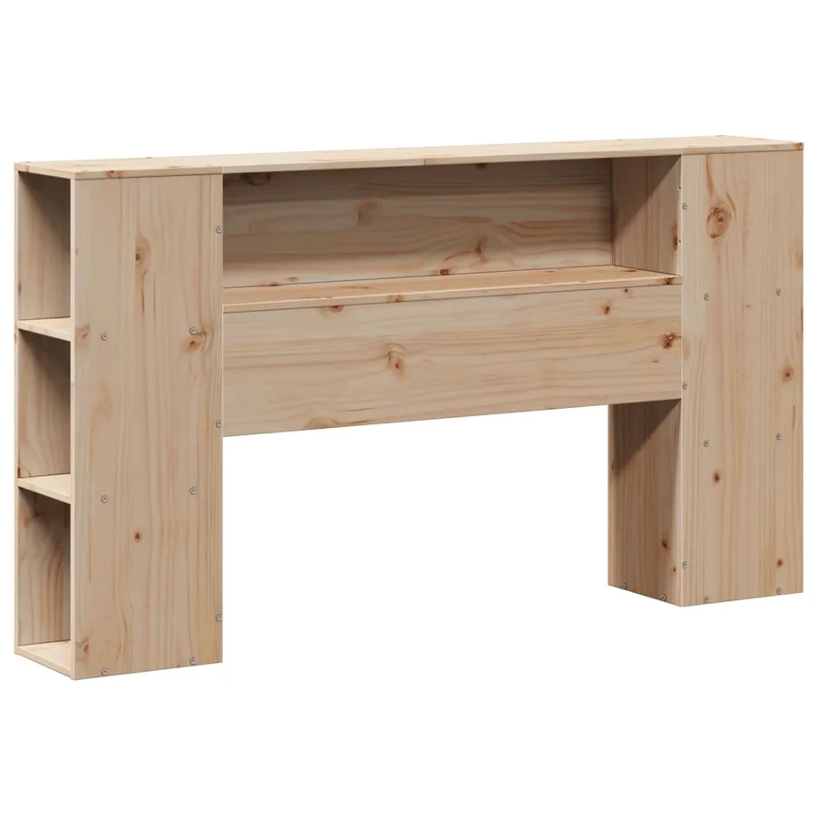 Lit bibliothèque sans matelas 160x200 cm bois massif de pin - 6