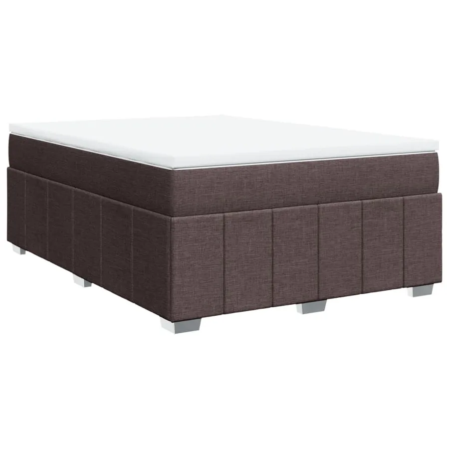 Sommier à lattes de lit avec matelas Marron foncé 160x200 cm - 2