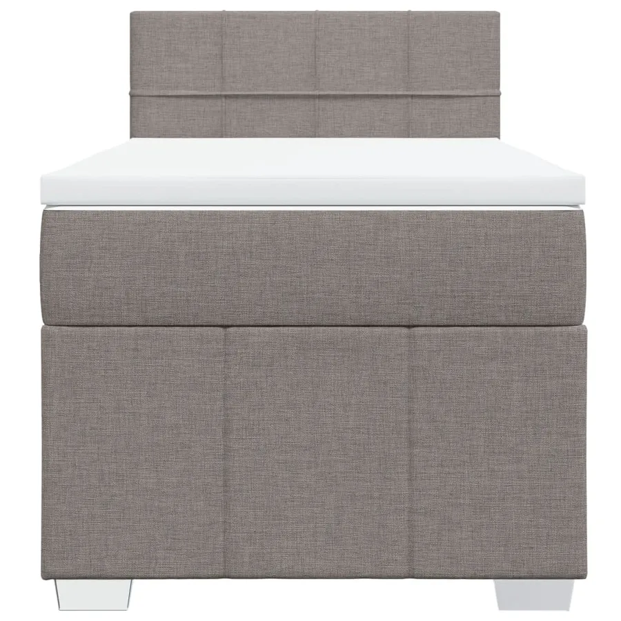 Sommier à lattes de lit avec matelas Taupe 90x190 cm Tissu - 6