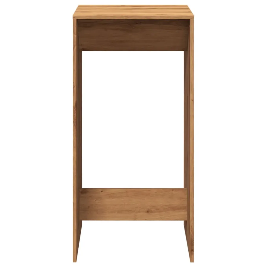 Table de bar chêne artisanal 51x50x103,5 cm bois d'ingénierie - 4