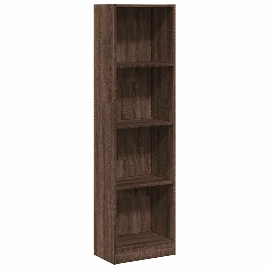 Bibliothèque chêne marron 40x24x143 cm bois d'ingénierie - 2