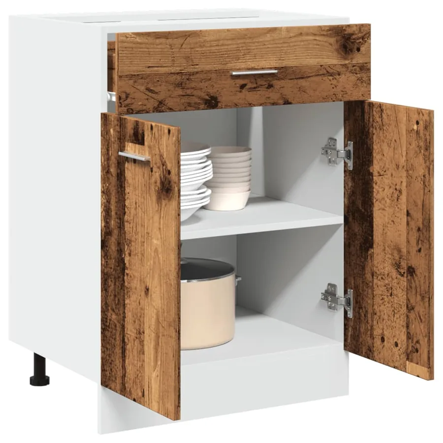 Armoire à tiroirs "Lyon" Bois ancien 60 x 46 x 81,5 cm Bois d'ingénierie