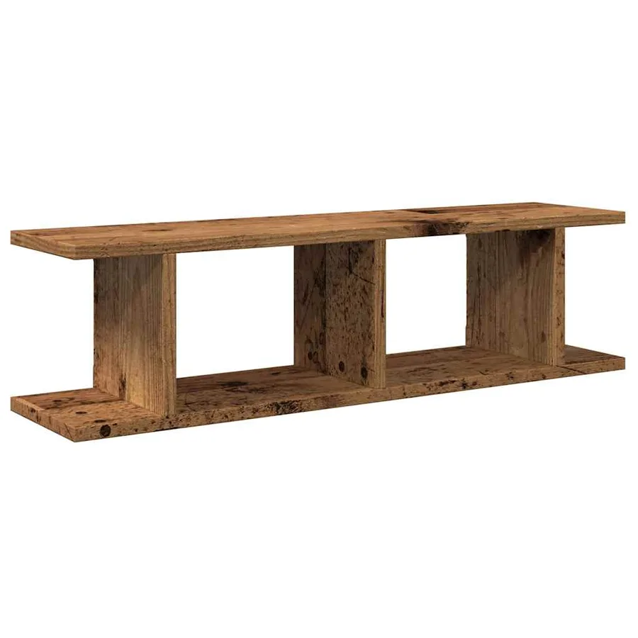 Étagères murales 2 pcs vieux bois 75x18x20 cm bois d'ingénierie - 4