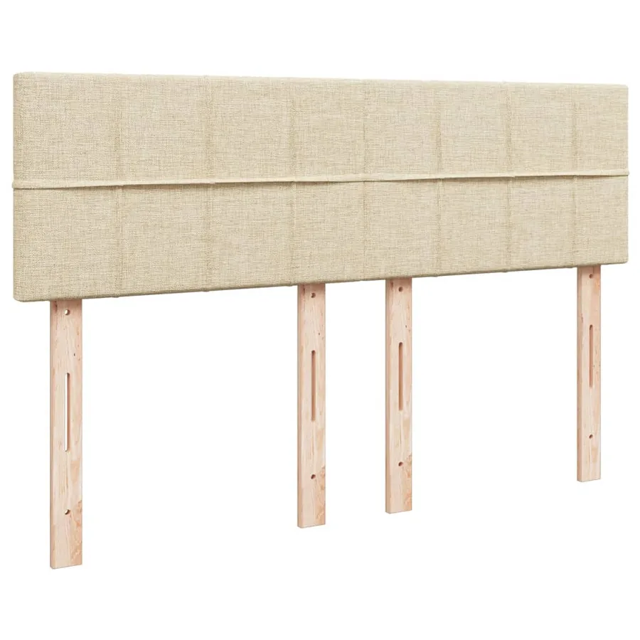 Sommier à lattes de lit avec matelas Crème 160x200 cm Tissu - 12