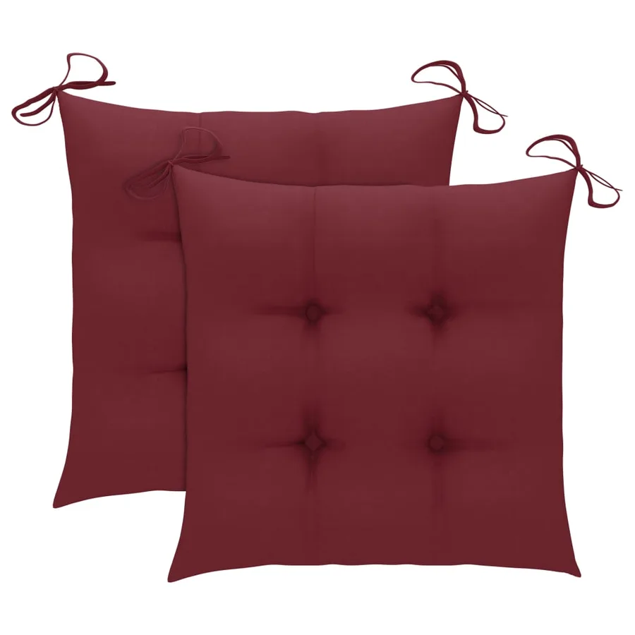 Chaises pliables d'extérieur lot de 2 et coussins Bois d'acacia - 9